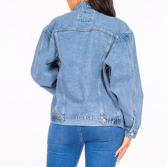 #225 FINAL PRICE 🛑S,M,L Fabulous Zipper Trim Denim Jacket - Picture 5 of 6